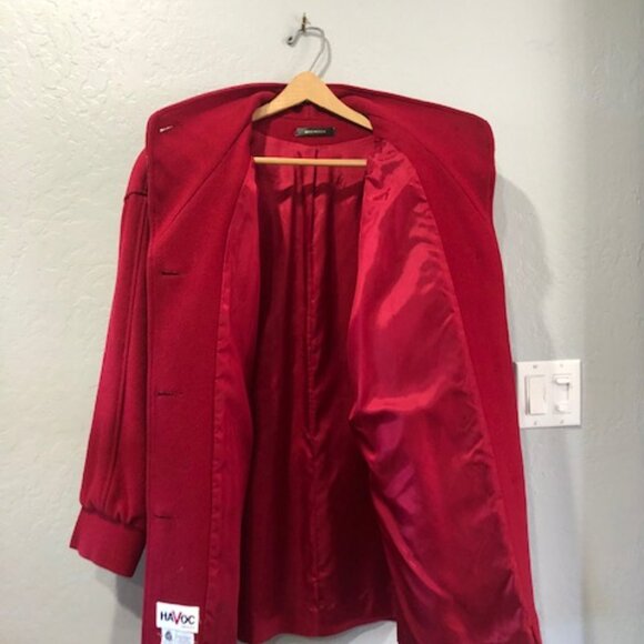 Vintage red wool coat - Picture 7 of 8